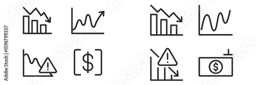 Financial trends represented through various graphs showcasing market fluctuations and alerts for potential opportunities or risks