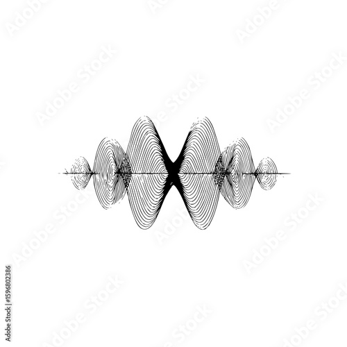 Stylized depiction of a formula one race car in motion with a brush stroke effect in black and white