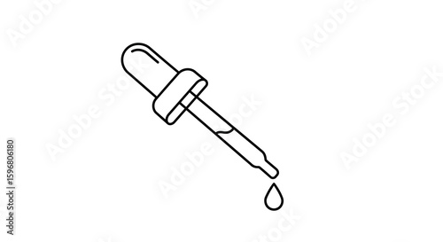 Minimalist dropper with liquid droplet outline design