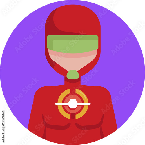 A stylized headshot of a superhero, often showcasing iconic features like masks or capes.