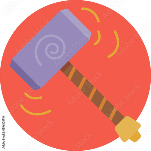 Powerful superhero hammer used for combat and defense.