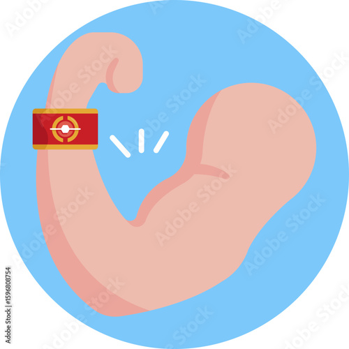 Muscle Icon: Represents physical strength, showcasing a muscular arm or body to symbolize power and endurance.