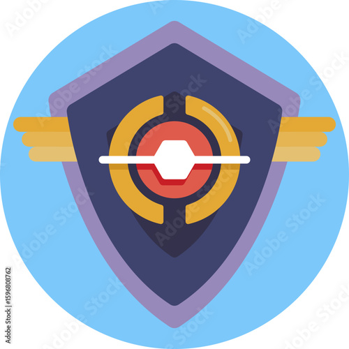 A symbol of protection, often wielded by heroes to block attacks and defend others.
