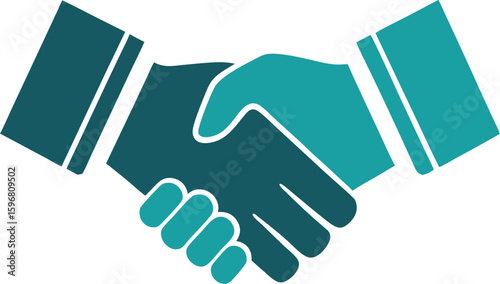 Two hands shaking in a silhouette symbolizing a business agreement partnership and successful deal completion in a professional setting