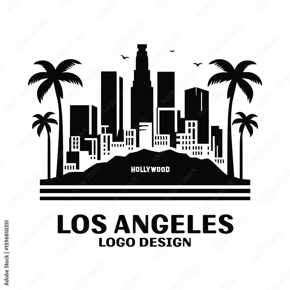 Obraz premium Los Angeles Vector Logo Design