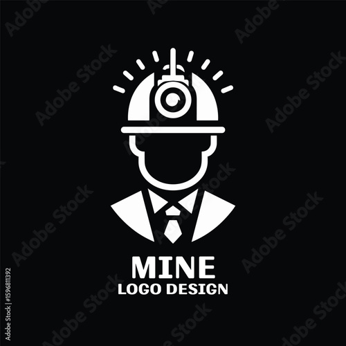 Miner Vector Logo Design 