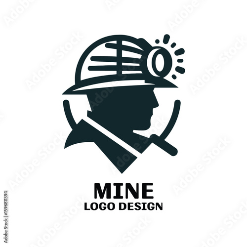 Miner Vector Logo Design 
