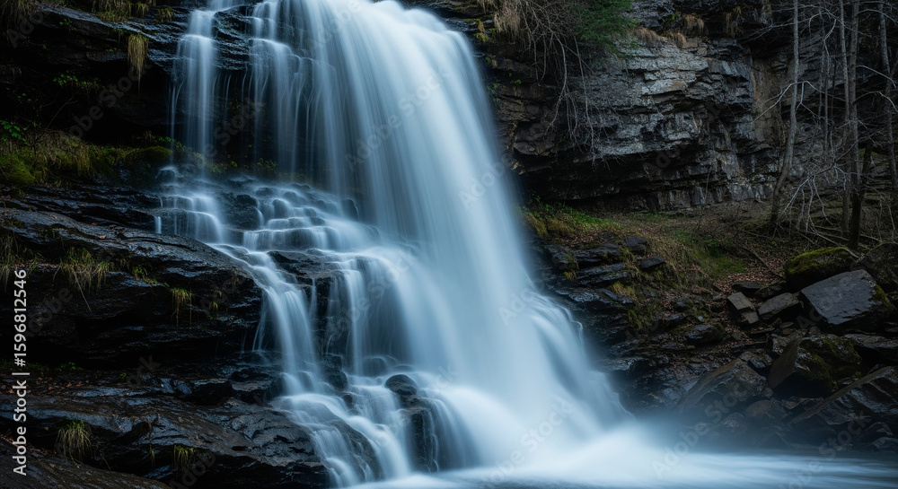 Obraz premium waterfall in the forest