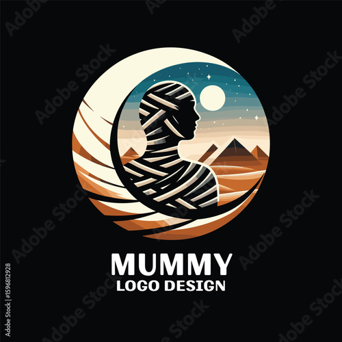 Mummy Vector Logo Design 