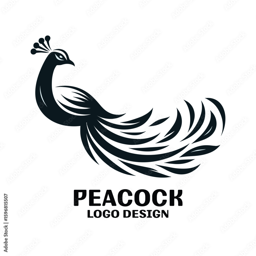 Obraz premium Peacock Vector Logo Design 