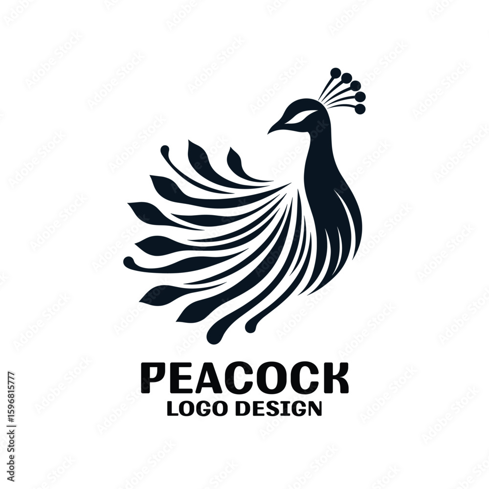 Obraz premium Peacock Vector Logo Design 