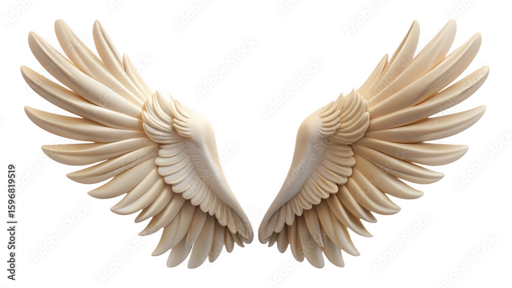 Obraz premium 3d angel wings isolated on transparent background