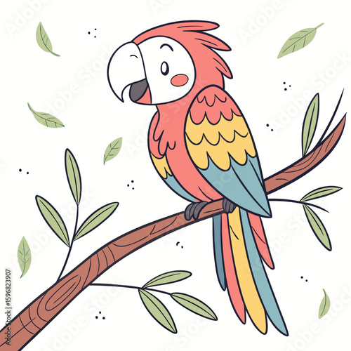 parrot on branch
