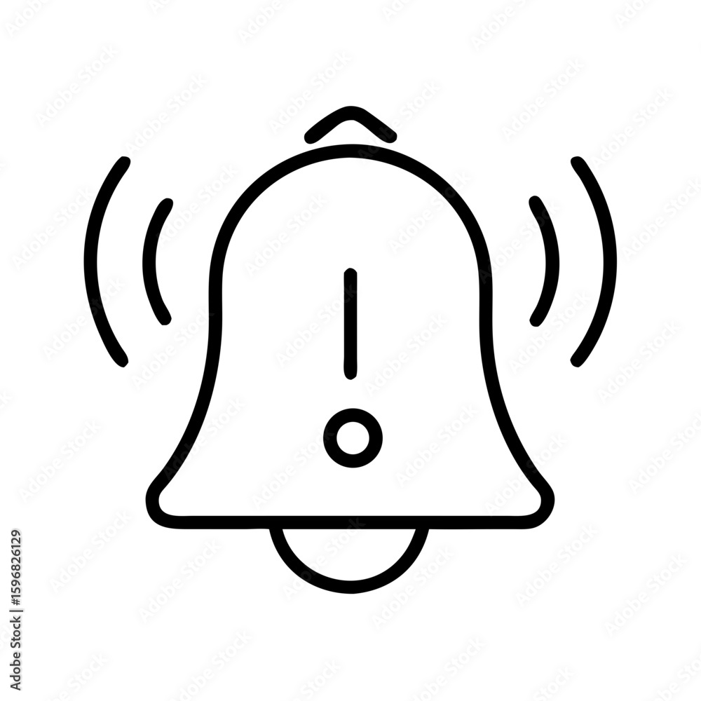 Obraz premium Alert icon in minimalist design with triangle and exclamation symbol