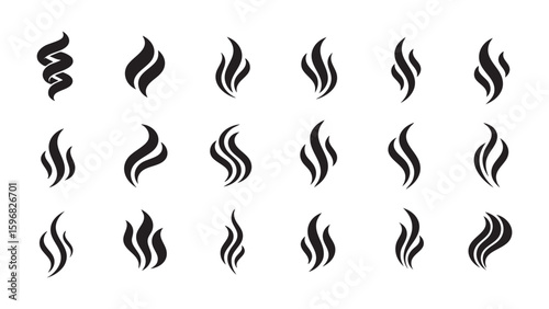 Elegant Smoke Trails Collection Vector Shapes for Design Projects