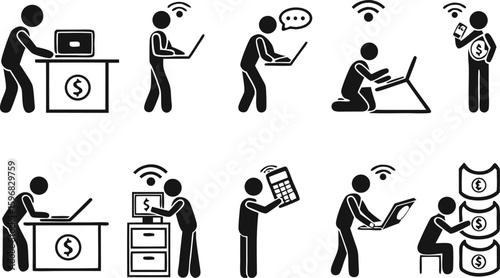 Essential Life Icon Set – Finance, Insurance, Education, and Household Symbols