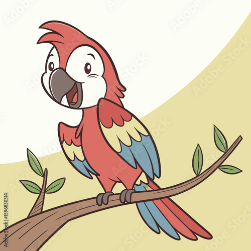 parrot on branch