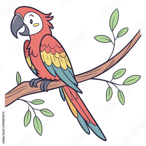 parrot on branch