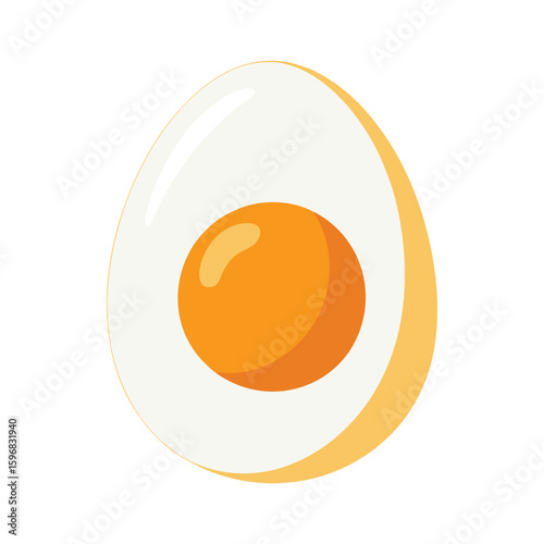 boiled egg vector illustration