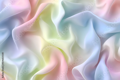 Soft Flowing Pastel Silk Fabric with Gentle Folds