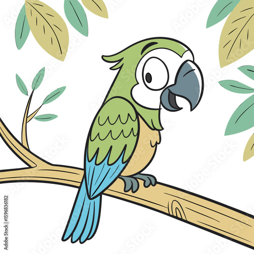 parrot on branch