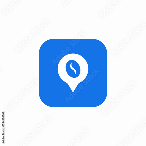 coffee shop location pin icon sign vector