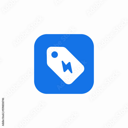 price tag bolt booster icon sign vector
