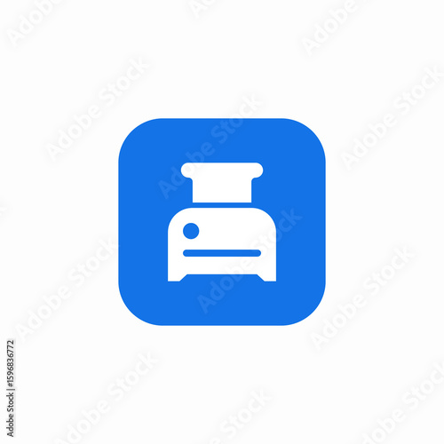 toaster bread icon sign vector
