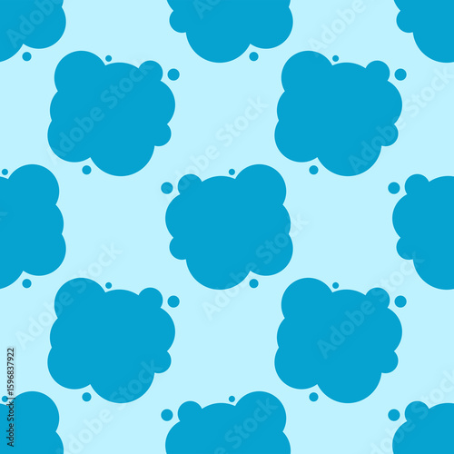 Abstract Blue Blob Seamless Pattern