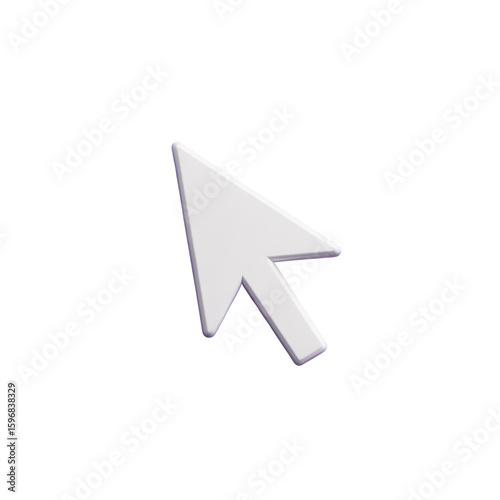 Free Download White cursor pointing arrow isolated on black background for digital interface navigation icon - GFXLoad