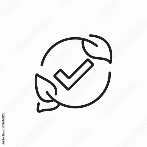 eco verified icon sign vector