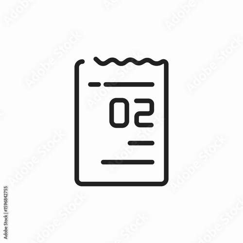 line waiting number icon sign vector