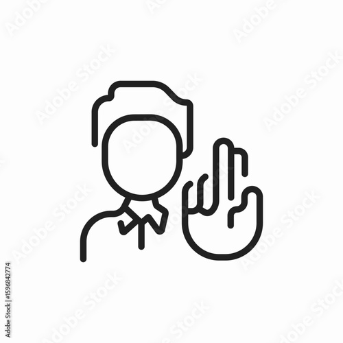 man hand gesture icon sign vector