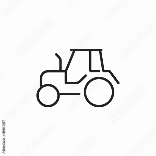 tractor farm icon sign vector