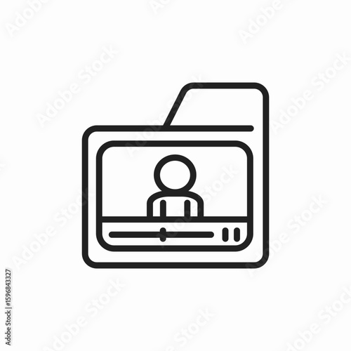 video files folder icon sign vector