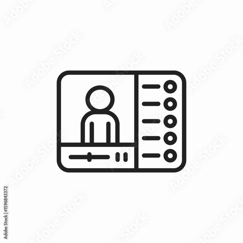 video live comments icon sign vector