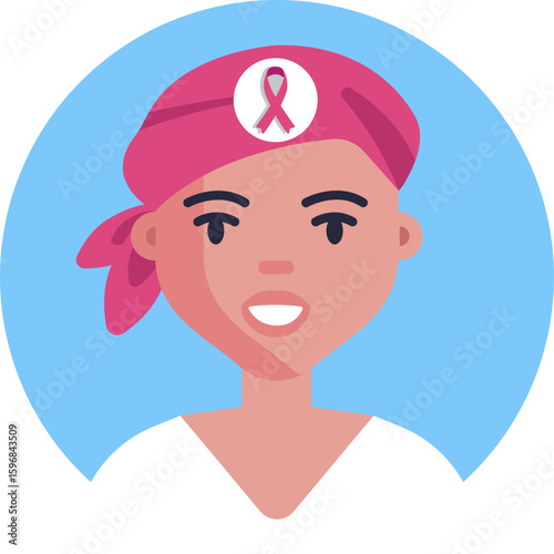 Icon depicting a person affected by cancer, highlighting patient awareness.
