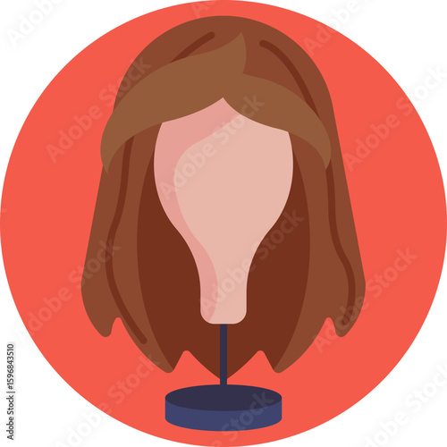 A wig symbolizing hair loss support for cancer patients undergoing treatment.