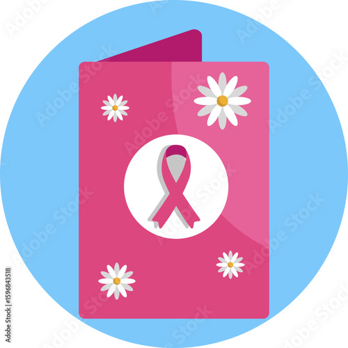 A folded greeting card symbolizing care and solidarity on World Cancer Day.