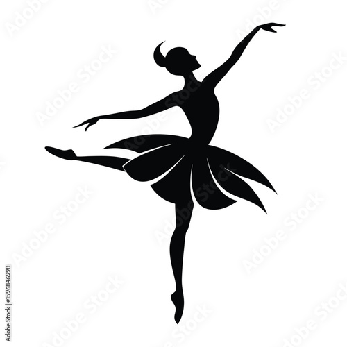 Elegant Ballerina Silhouette vector 