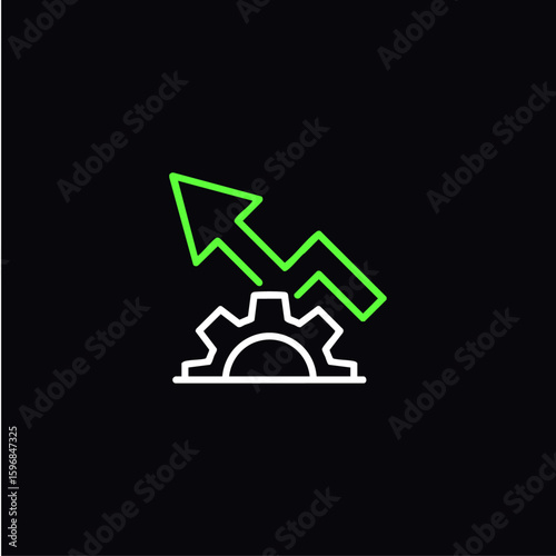 Development icon logo flat vector design