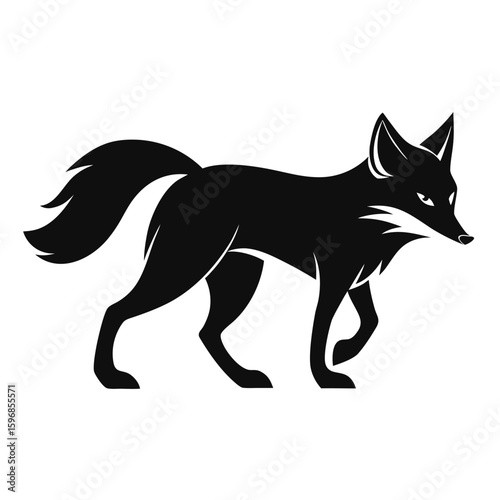 Silhouette of a Fox Stealthy, Elegant, and Wild