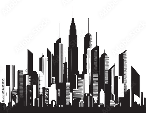 city skyline silhouette vector design