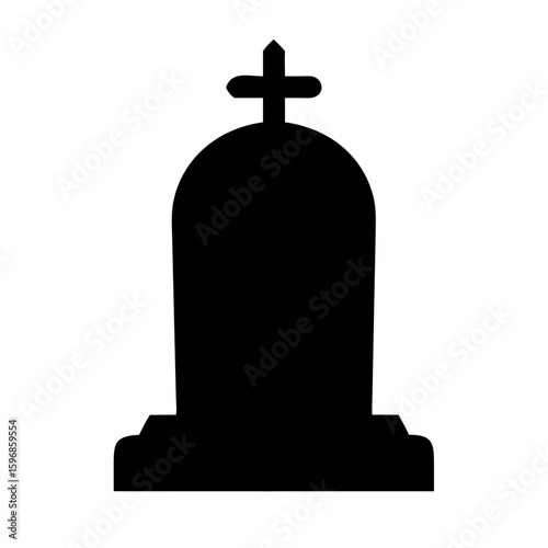old stone cross silhouette