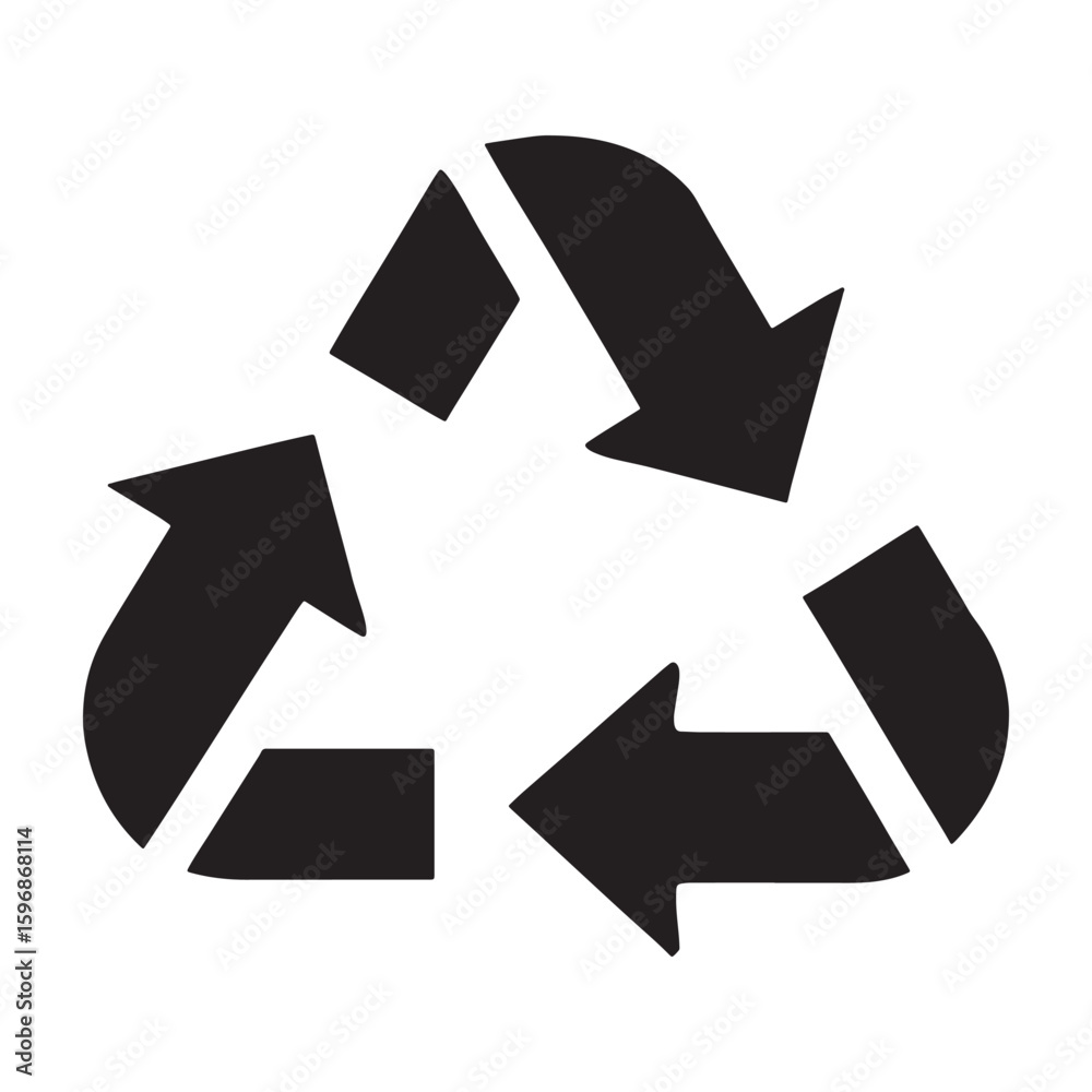 Eco friendly recycling symbol with a green leaf representing sustainability and environmental awareness perfect for nature themed designs Eco friendly recycling symbol with a green leaf representing sustainability and environmental awareness perfect for nature themed designs