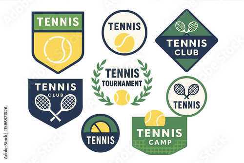 Vector illustration of a paddle tennis badge, emblem, or sign, suitable for use on shirts, prints, stamps, or tees