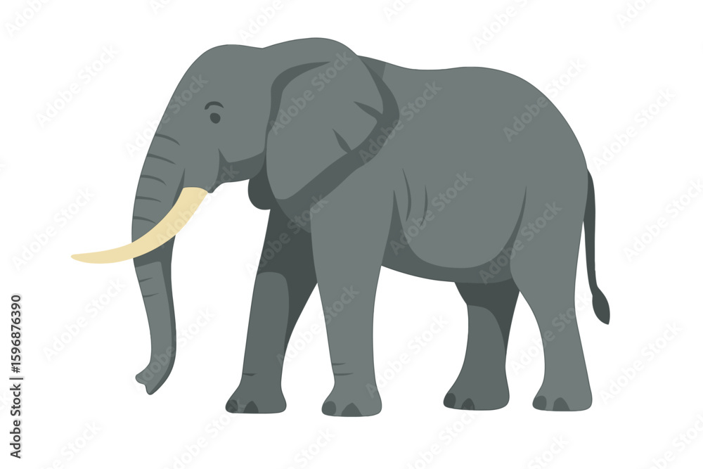 Obraz premium Ceylon elephant vector art illustration from Sri Lanka