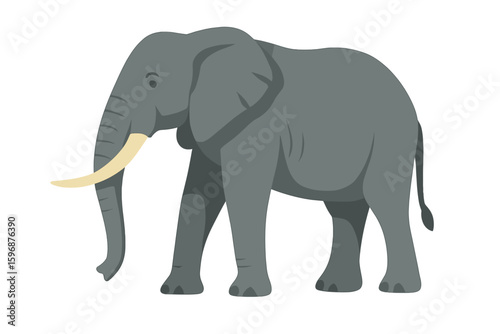 Ceylon elephant vector art illustration from Sri Lanka