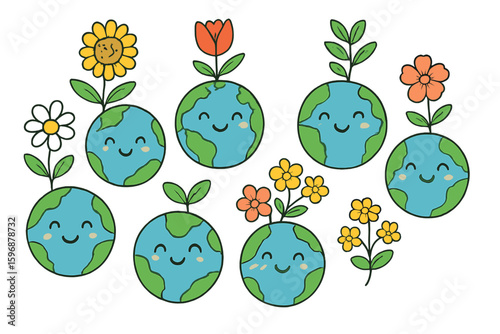Find two identical planets in this ecological matching activity designed for kids to enhance their attention skills through an educational quiz worksheet, perfect for Earth Day as a simple printable