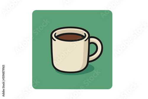 Vector illustration of a zero waste sticker featuring the slogan Small acts change the world, including a cartoon eco friendly message and a paper disposable cup for hot takeaway coffee or tea in an